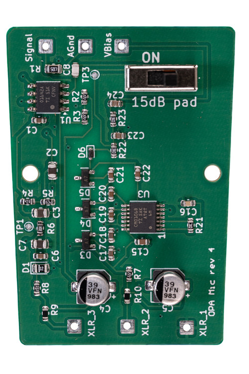 OPA Bias Generator Combo | DIY Condenser Microphone Circuit PCB