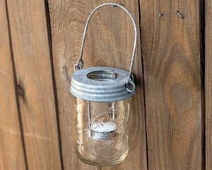 Light Candle Holder Lids With Handles  for Mason Jars SET OF 3