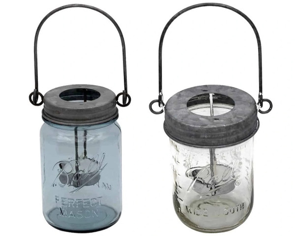 Light Candle Holder Lids With Handles  for Mason Jars SET OF 3