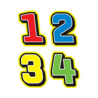 NASCAR Racing Number Decal Set 1-4 (NAS-AW-15-02)