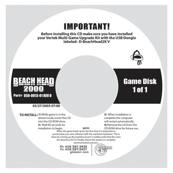 Game Install Disk,  Beach Head 2000 (050-0013-01 REV D)