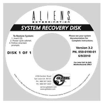 System Recovery Disk, Aliens Extermination, Version 3.2 (G31, G41 & Q45  Support) (050-0190-01)