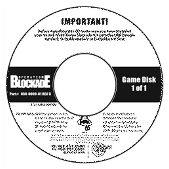 Game Install Disk, Operation Blockade (050-0009-01 REV D)