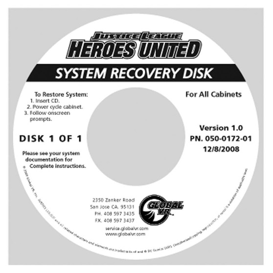 Justice League: Heroes United, System Recovery Disk (050-0172-01)