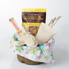 Holiday gift basket for dogs.  Natural dog toys, made in the USA.  We have chosen as our "basket" a reusable garden pot.  Charming eco friendly gifts. 