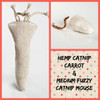 Organic holiday gift bags for cats. Natural organic catnip cat toys, made in the USA.  Vegan Friendly. 