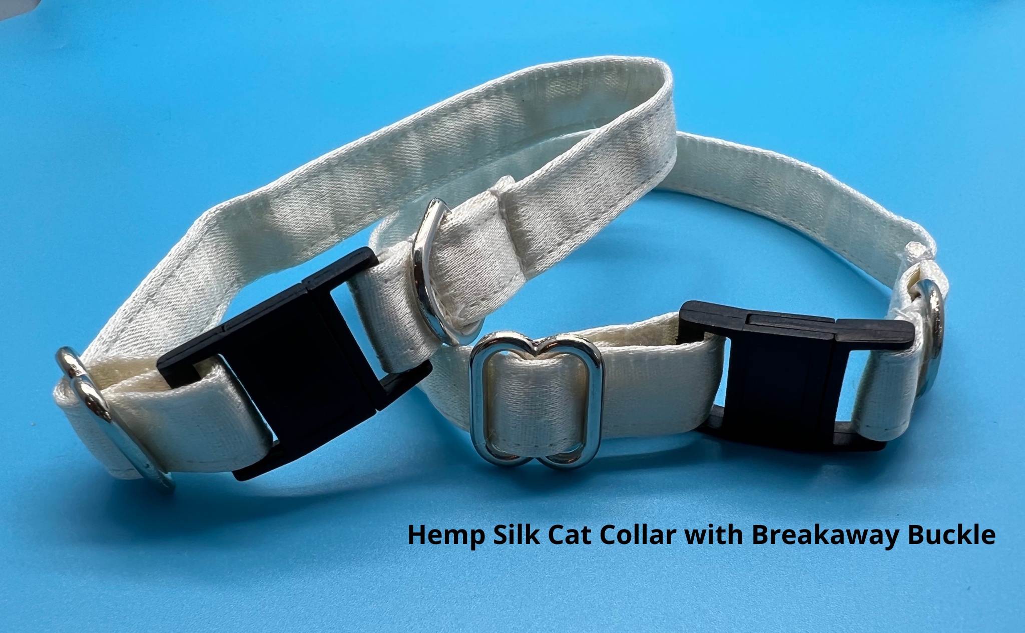 Hemp Cat Collar with Breakaway Buckle Natural Hypoallergenic Cat