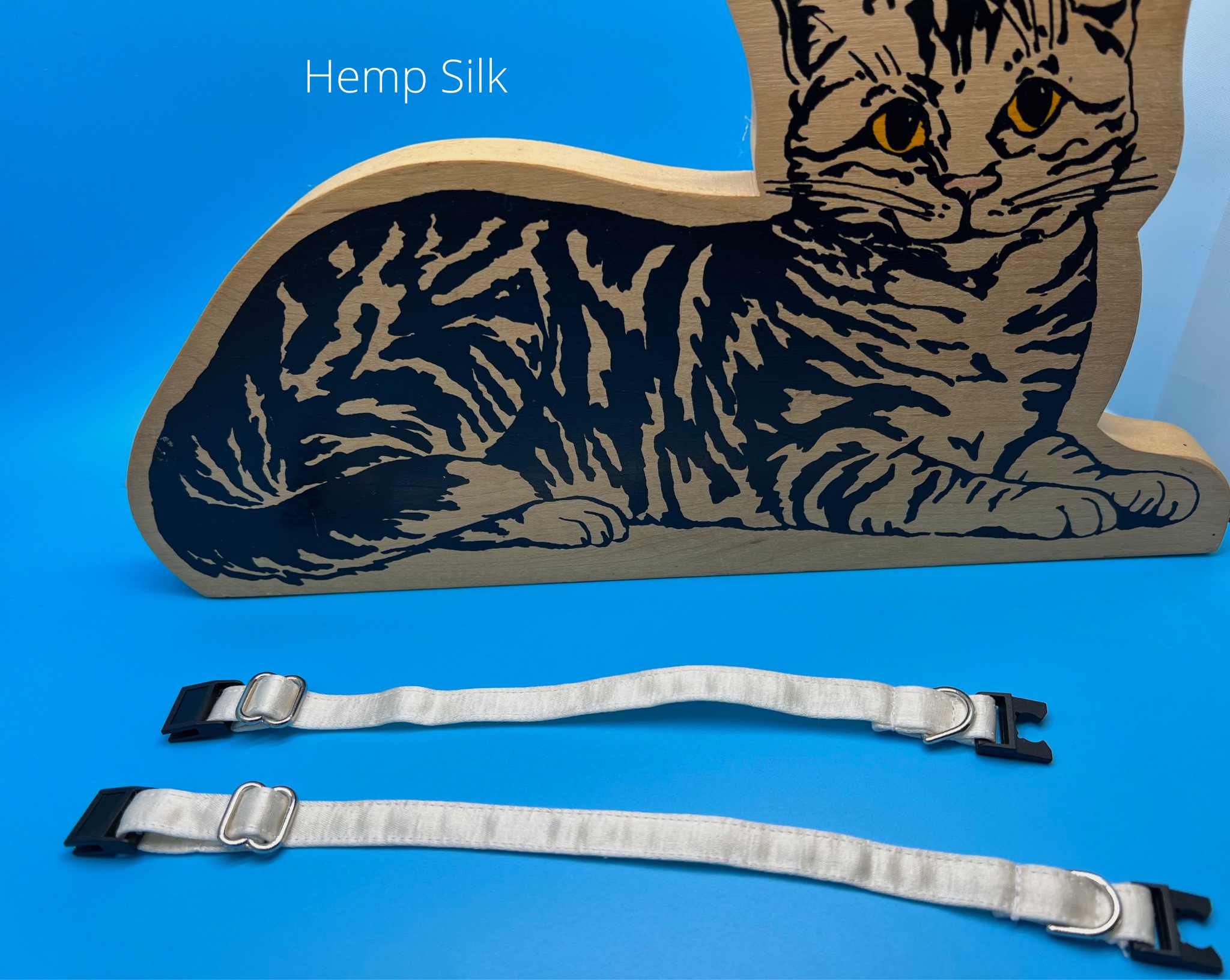 Hemp Cat Collar with Breakaway Buckle Natural Hypoallergenic Cat