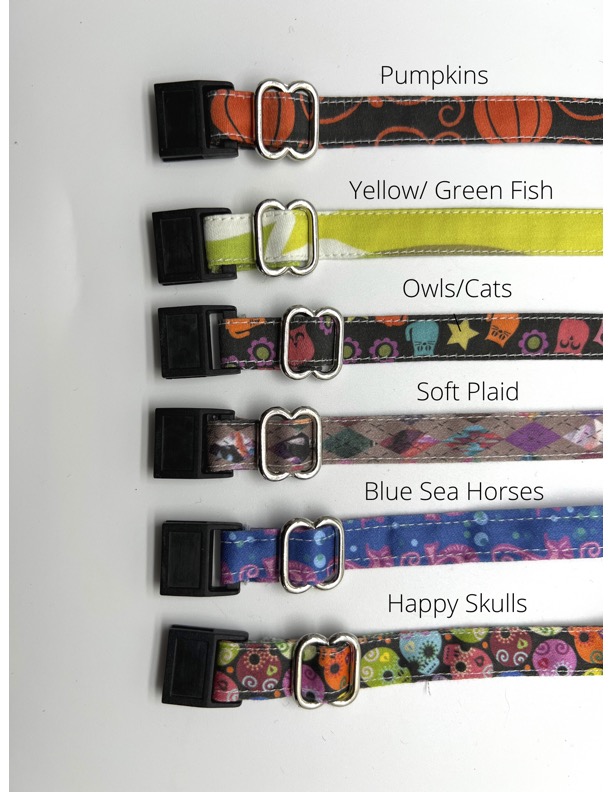 Organic Cotton Adult Cat Collar with Breakaway Buckle Natural