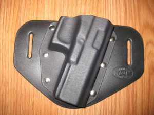 GLOCK OWB standard hybrid leather\Kydex Holster (fixed retention)