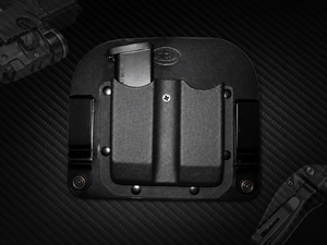 IWB Hybrid adjustable retention Kydex/Leather Double Magazine Carrier