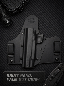 AREX IWB SOBR (small of the Back) hybrid Leather\Kydex Holster (fixed retention)