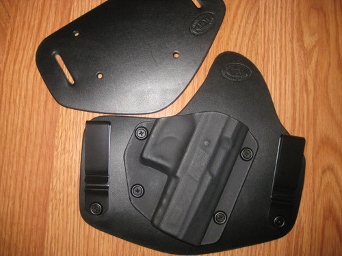 GLOCK IWB/OWB standard hybrid leather\Kydex Holster (Adjustable retention)