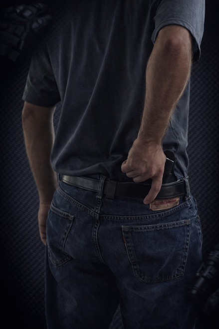 IWB holster Kydex/Leather Hybrid Holster with adjustable retention