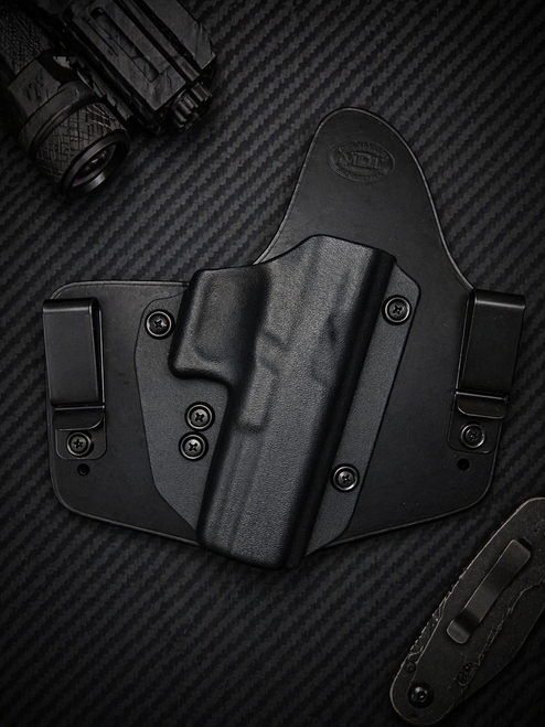 KAHR IWB Kydex/Leather Hybrid Holster with adjustable retention