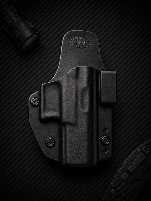 Glock AIWB Kydex/Leather Hybrid Holster small print with adjustable retention