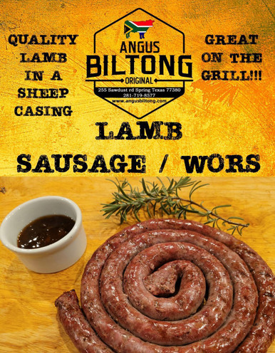Lamb Sausage/ Skaapwors - 5 lb - Shipping Included (Please read description before ordering)