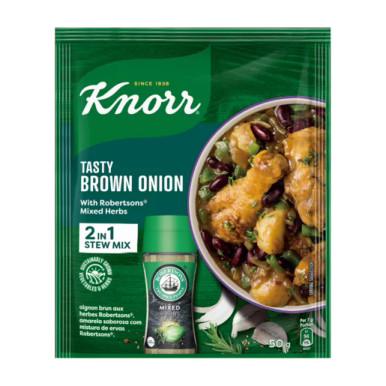 Knorr Tasty Brown Onion 2-in-1 Stew Mix with Robertsons Mixed Herbs 50g