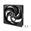 Arctic P14 140mm | 1700 rpm | 3-Pin Case Fan | 5-Pieces (Black) - ACFAN00136A