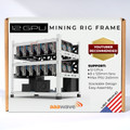 The AAAwave Sluice V2 AAAIRMC12WH is a white open-frame mining rig case that supports up to 12 GPUs, ideal for cryptocurrency mining setups.