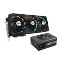 Gigabyte GV-N4080GAMING OC-16GD GeForce RTX 4080 16GB GAMING OC GDDR6X Graphics Card w/ Corsair HX1200 Power Supply