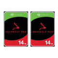 Seagate ST14000NE0008 IronWolf Pro 14 TB NAS RAID Internal Hard Drive - 7200 RPM SATA 6 Gb/s 3.5-inch (Pack of 2)