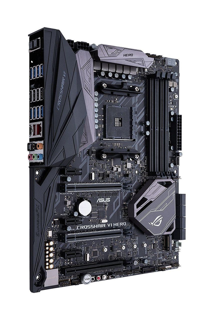 Asus CROSSHAIR VI HERO Socket AM4 CrossFireX and 2-Way SLI A&GbE ATX Motherboard