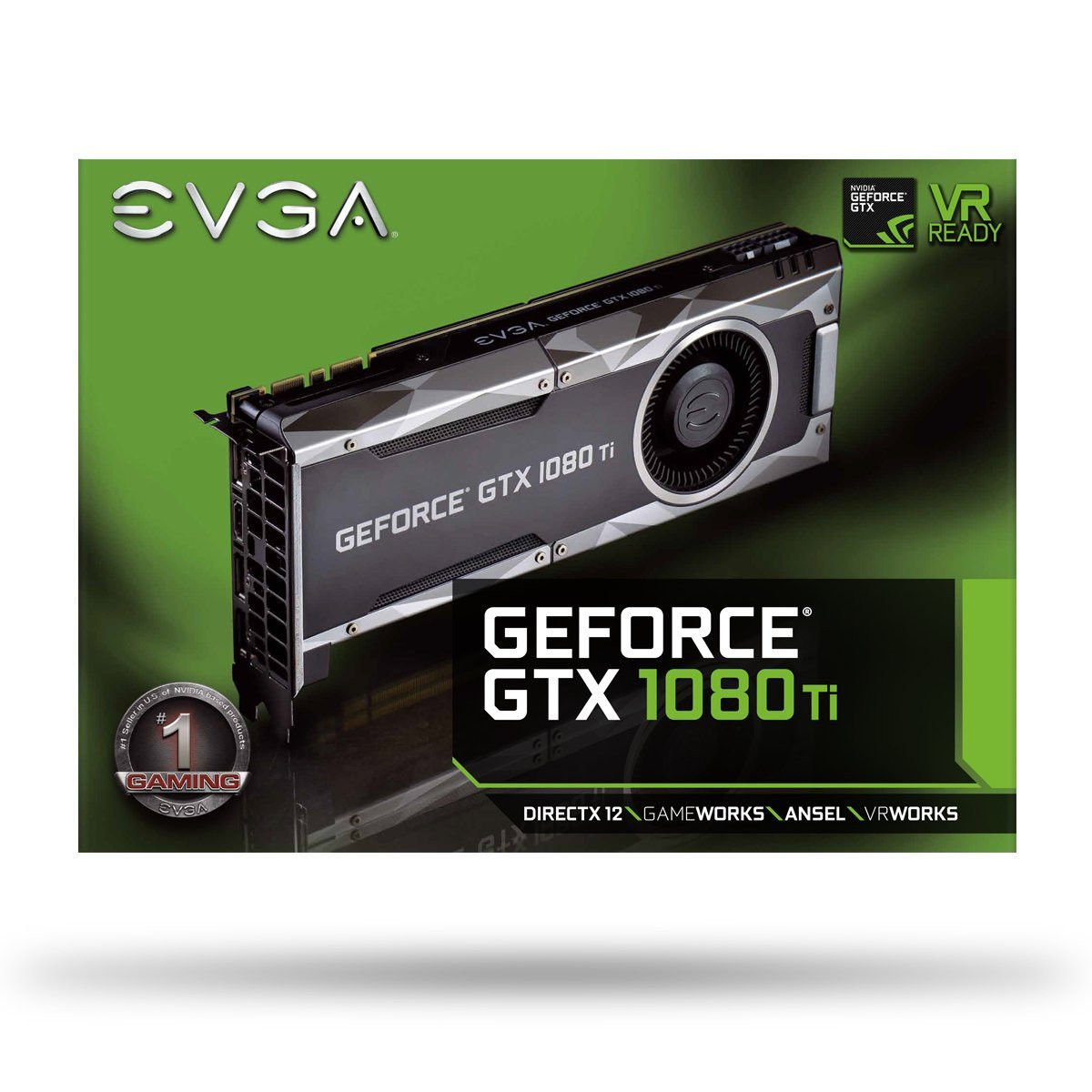 EVGA 11G-P4-5390-KR GEFORCE GTX 1080 TI GAMING 11GB GDDR5X 3XDP HDMI  11016MHZ