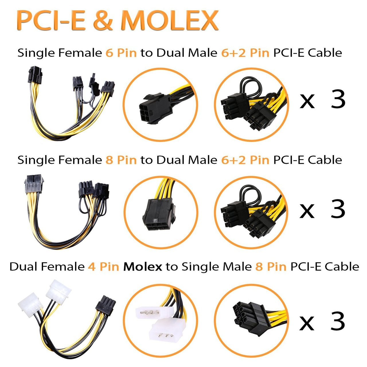 AAAwave Triple power supply rig - cables & adapters