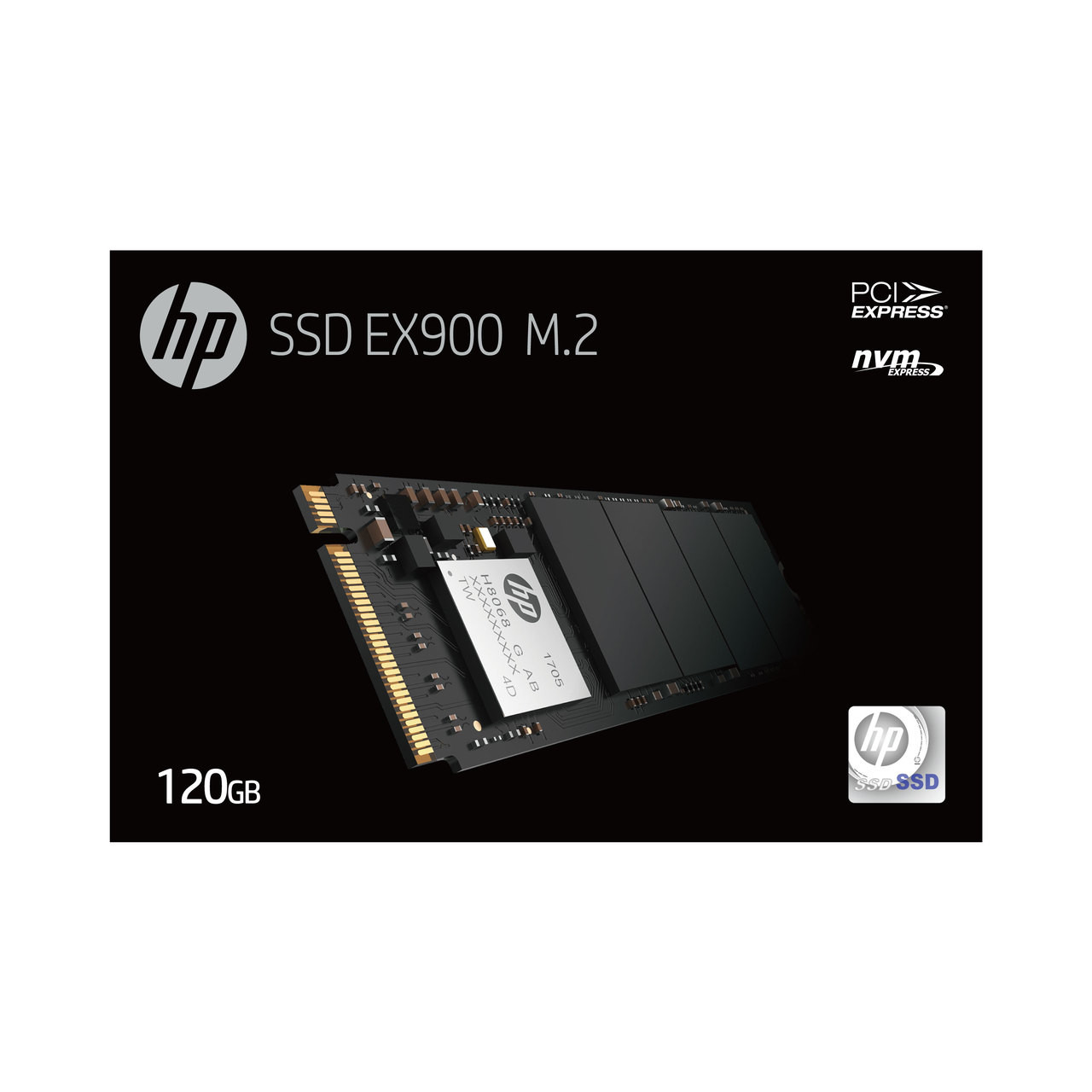 HP 2YY42AA#ABC EX900 M.2 120GB PCIe 3.0 x4 NVMe 3D TLC NAND Internal Solid State Drive (SSD)