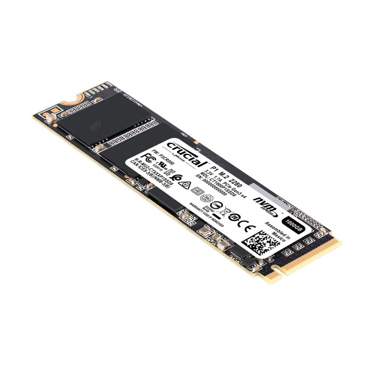 Crucial CT1000P1SSD8 P1 1TB 3D NAND NVMe PCIe M.2 Solid State Drive