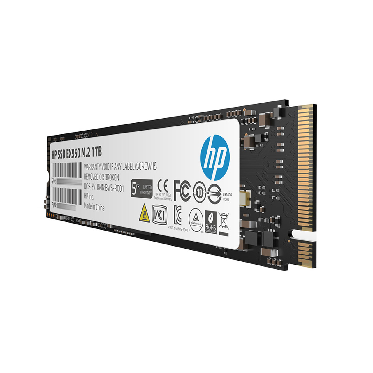 HP 5MS23AA#ABC EX950 1TB M.2 2280 PCIe 3.1 x4 NVMe 3D TLC NAND Internal Solid State Drive