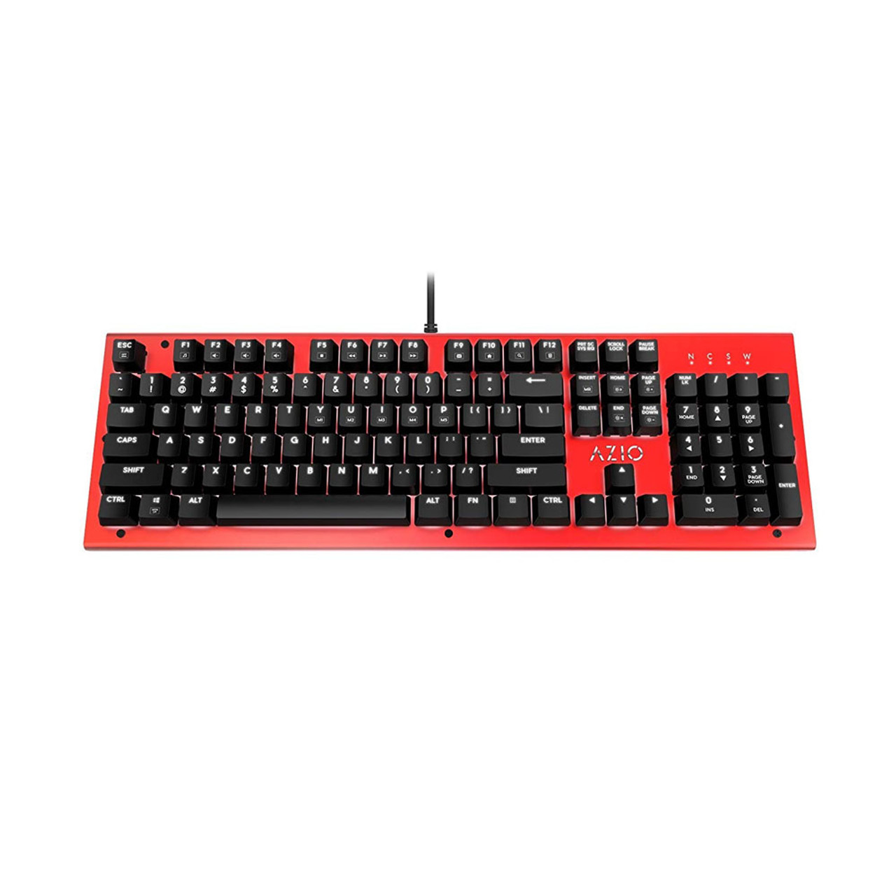 Azio MK-HUE-RD Mk Hue Red USB Backlit Mechanical Keyboard Outemu Brown