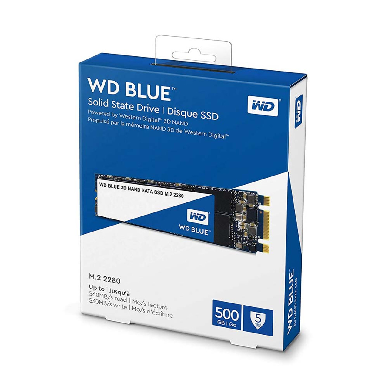 WD WDS500G2B0B Blue 500GB 3D NAND SATAIII M.2 2280 Internal Solid State Drive