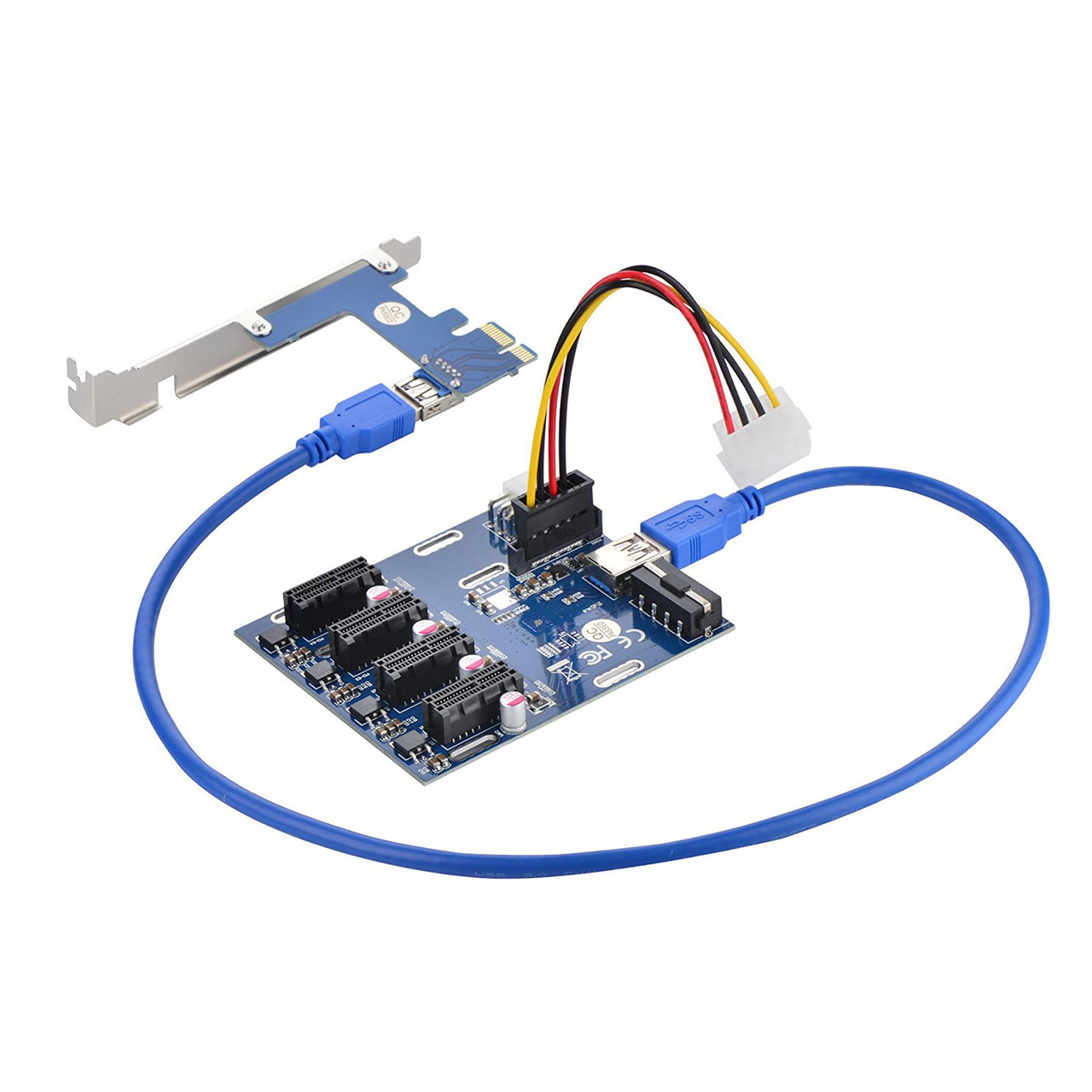 AAAwave PCI-E 1x to 4 PCI-E Multiplier HUB Adapter