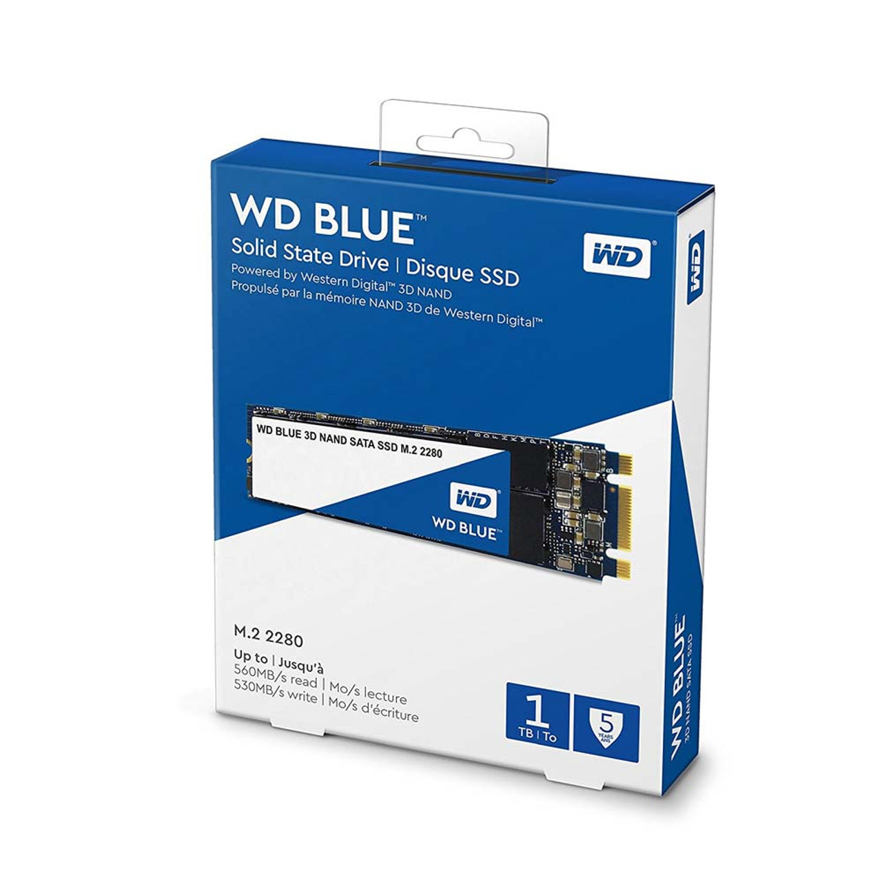 WD WDS100T2B0B Blue 1TB 3D NAND PC SSD SATAIII M.2 2280 Internal Solid State Drive