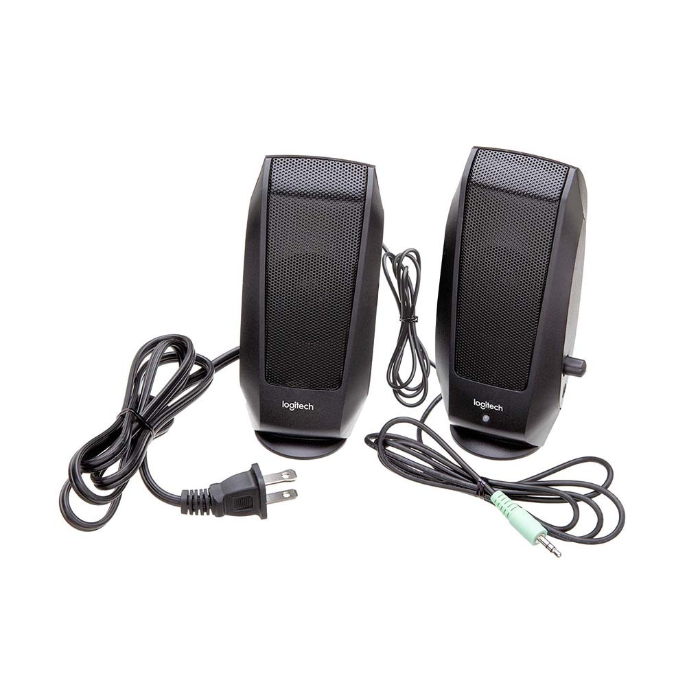 Logitech 980-000012 S120 Wired 3.5mm/2.3 Watts/2.0 Channel Speaker System (Black)