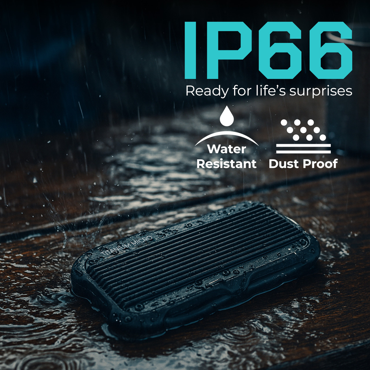 Titanium Micro Mercury 1TB External SSD Up to 1000MB/S NVMe USB 3.1 IP66 for PC Mac Android and Game Console MCRSSD1TB