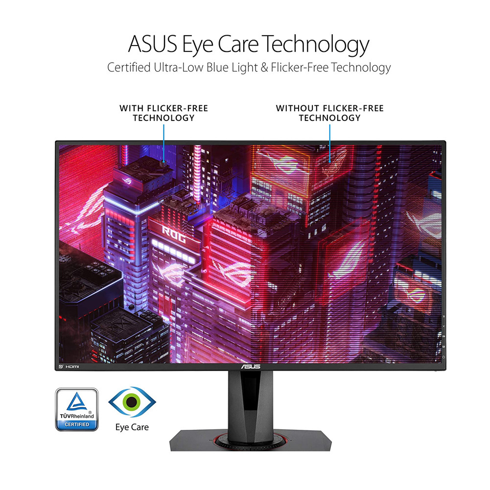 Asus VG278QR 27" Widescreen 100,000,000:1 0.5ms DVI/HDMI/DisplayPort LED LCD Monitor 165 Hz, w/ Speakers (Black)