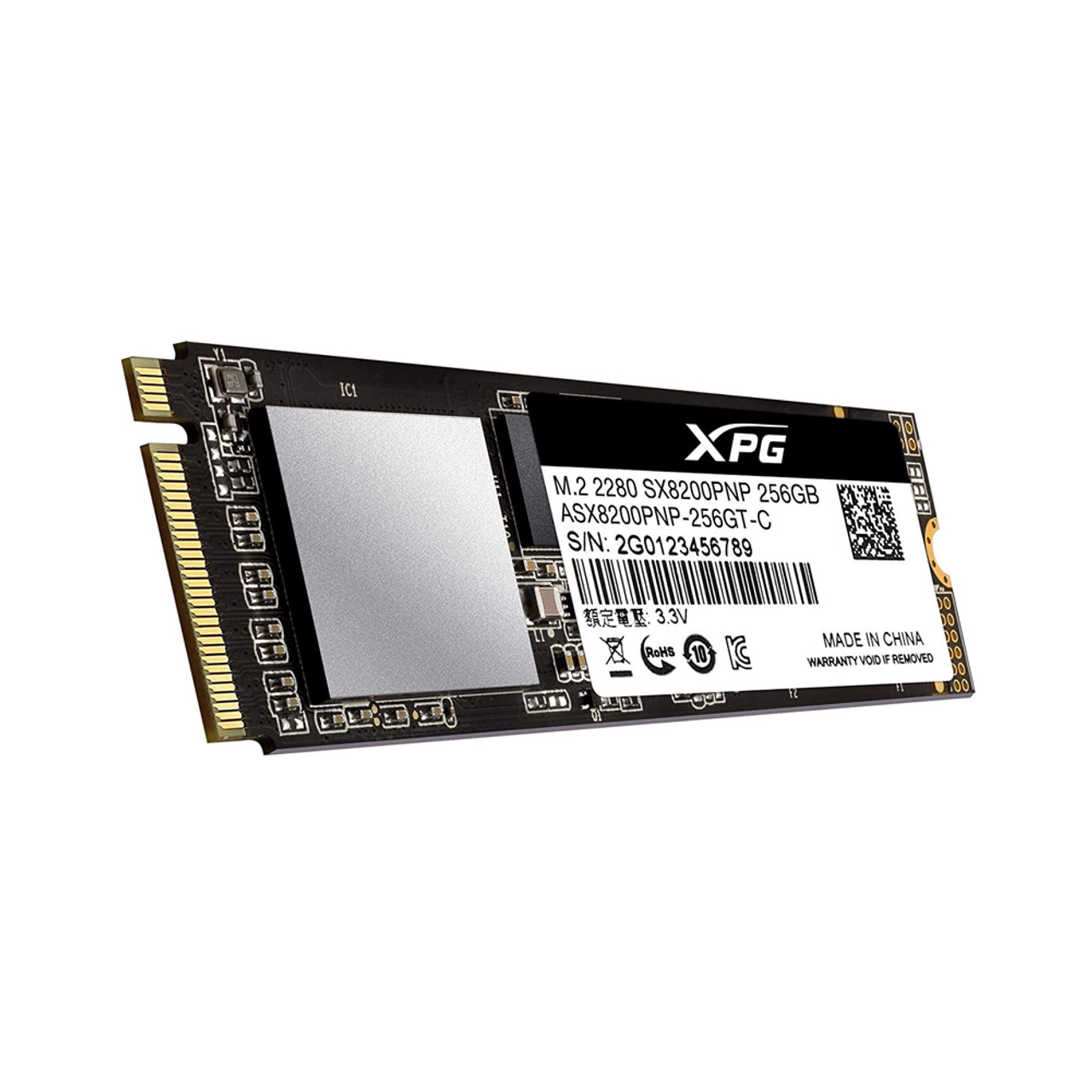 XPG ASX8200PNP-256GT-C SX8200 Pro 256GB 3D NAND NVMe Gen3x4 PCIe M.2 2280 Solid State Drive