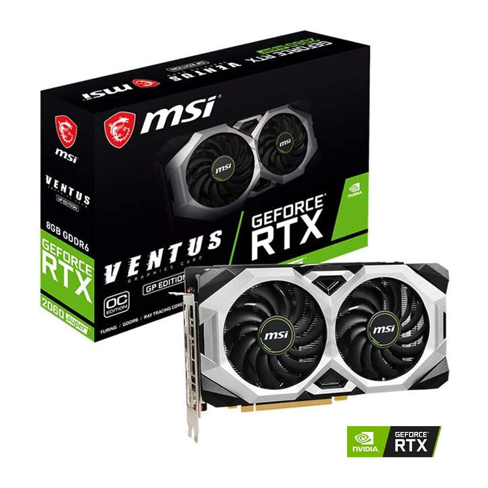 MSI RTX 2060 Super Ventus GP OC Gaming GeForce RTX 2060 Super 8GB GDRR6 256-Bit Graphics Card