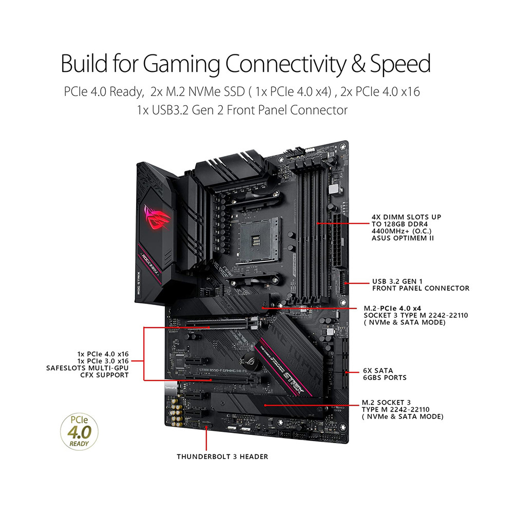 Asus ROG STRIX B550-F GAMING WI-FI AMD AM4 3rd Gen Ryzen ATX Gaming Motherboard