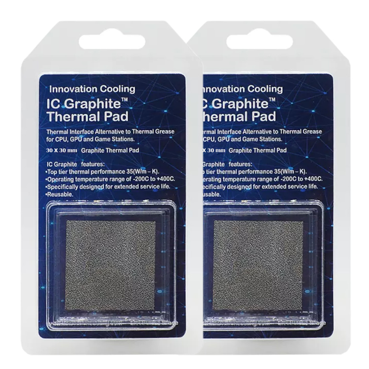 Innovation Cooling IC Graphite Thermal Pad (30x30mm 2-Pack)