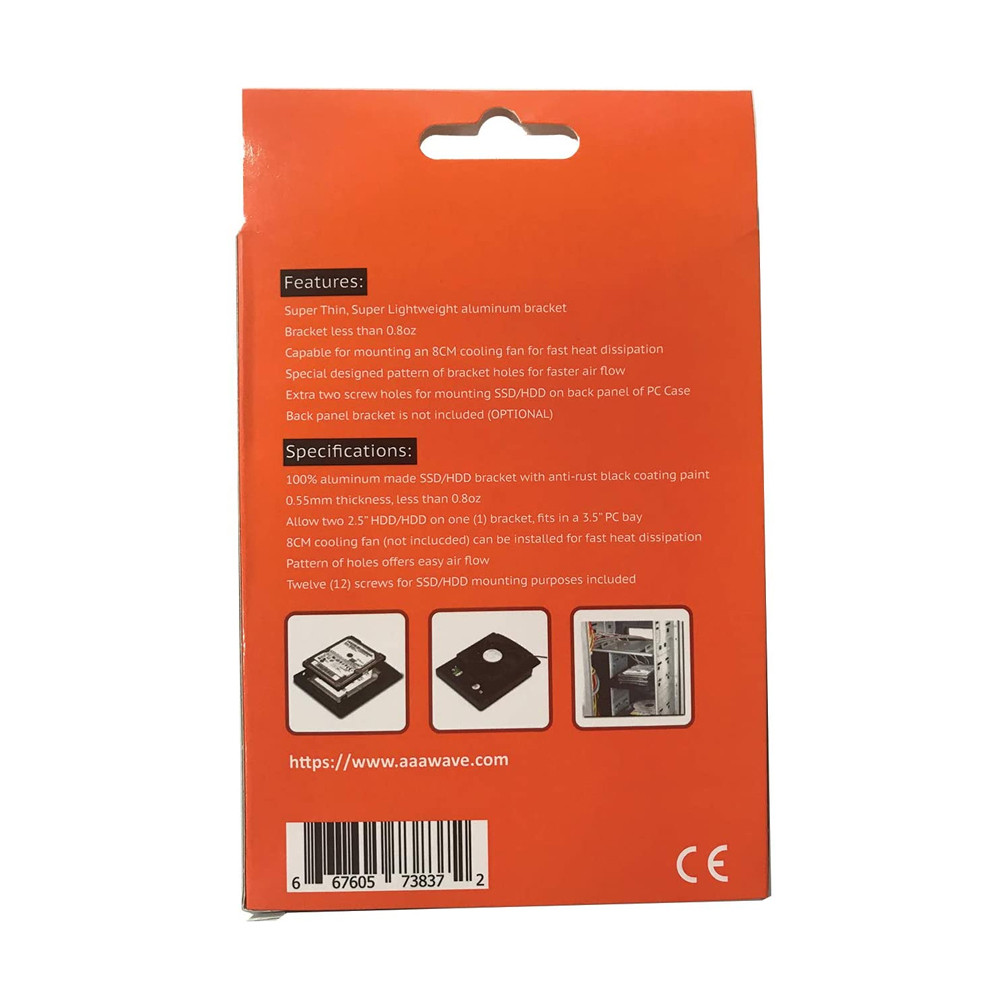 Special bundle - Crucial CT250MX500SSD1 MX500 250GB 3D NAND SATA 2.5 Inch Internal SSD + AAAwave Aluminum HDD/SSD Mounting Kit