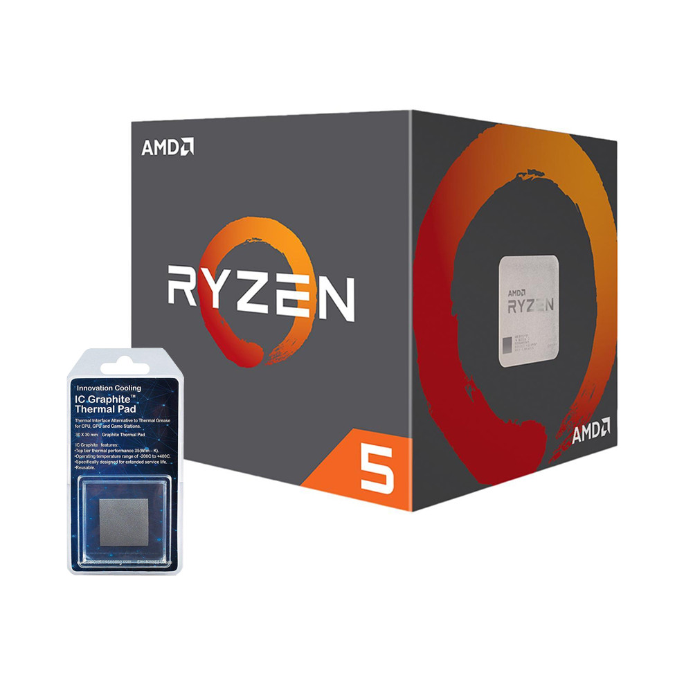 Special bundle - AMD YD260XBCAFBOX RYZEN 5 2600X Desktop Processor + Innovation Cooling Graphite Thermal Pad