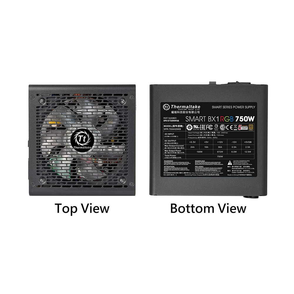 Thermaltake PS-SPR-0750NHFABU-1 Smart BX1 RGB 80+ Bronze 750W ATX12V v2.31 / EPS 12V Non-Modular Power Supply