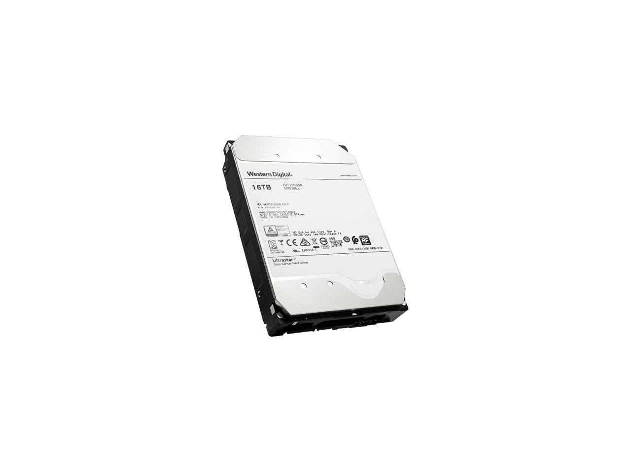 WD Ultrastar DC HC550 16TB Hard Drive 3.5" Internal 512MB SATA 7200 RPM 512E SE NP3 DC HC550 0F38462 WUH721816ALE6L4