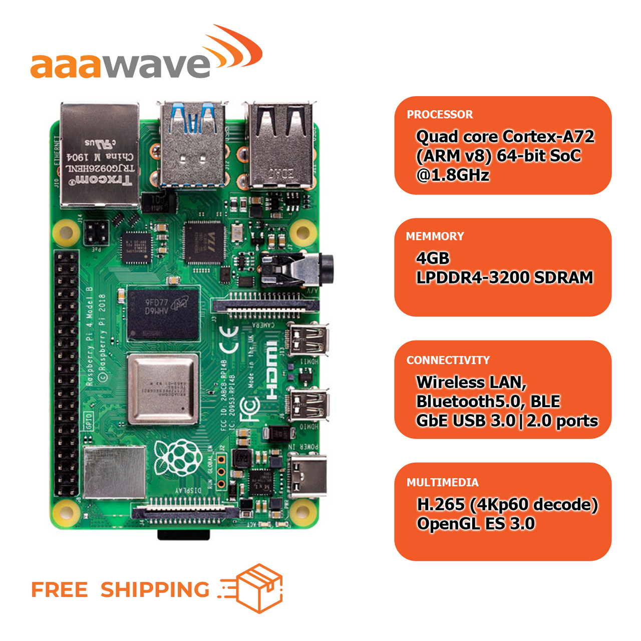 Raspberry Pi 4 Model B AC付きセット Amazon.co.jp: RasTech Raspberry Pi 4 Model B(RAM 4GB) Pi4
