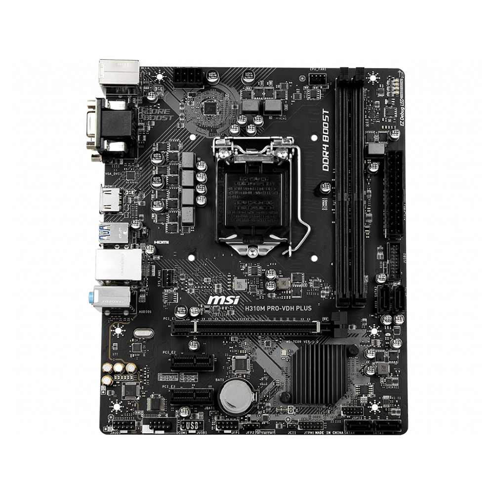 MSI H310M PRO-VDH PLUS ProSeries Intel Coffee Lake H310 LGA 1151 DDR4 D-Sub DVI HDMI Onboard Graphics Micro ATX Motherboard