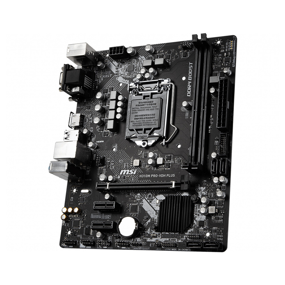 MSI H310M PRO-VDH PLUS ProSeries Intel Coffee Lake H310 LGA 1151 DDR4 D-Sub DVI HDMI Onboard Graphics Micro ATX Motherboard